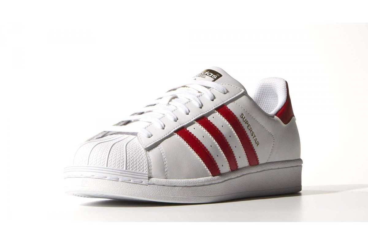 adidas superstar femme rouge et blanche